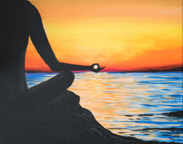 Sunset Mantra Acrylic Painting
