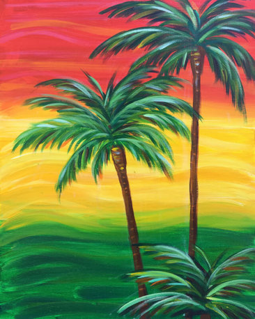 Rasta Palms Painting Party