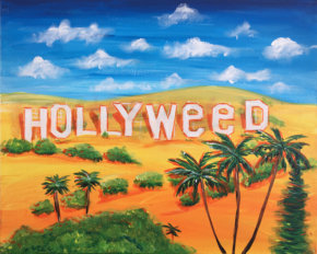 Hollyweed Acrylic Painting