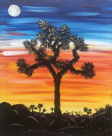 Joshua Tree Acrylic Painting