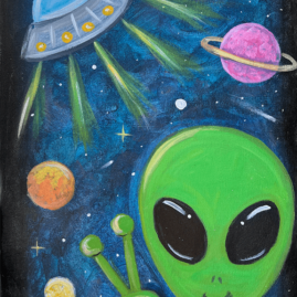 Far Out Alien Painting Party with The Paint Sesh