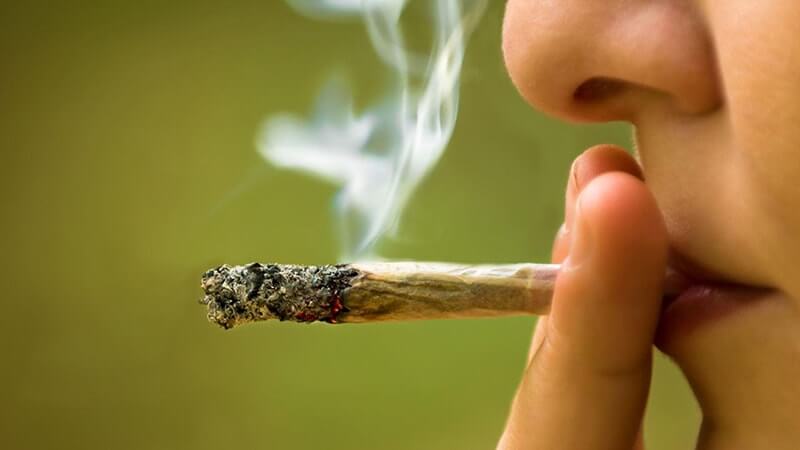 Smoking cannabis in public