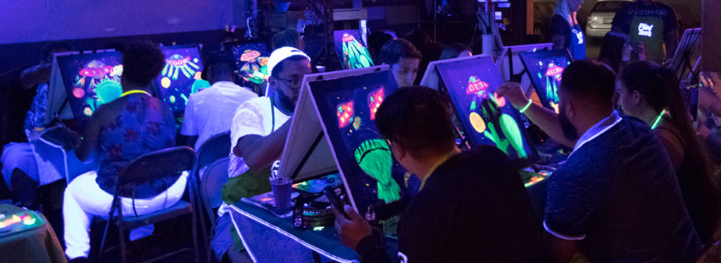 Black Light Painting Party in Southern California