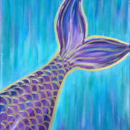 Mermaid Vibes Acrylic Painting