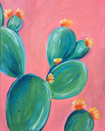 Prickly Pear Acrylic Painting