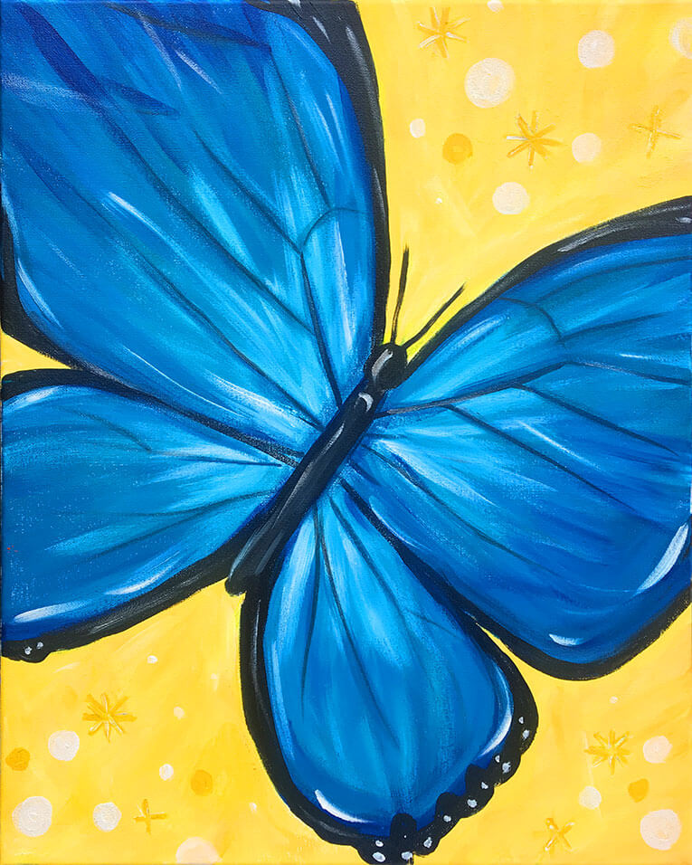 Illustration butterfly colorful, acrylic painting