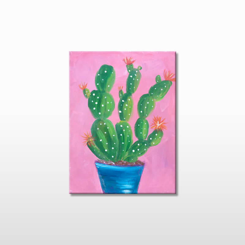 Prickly Blooms Themed Kids Painting Party