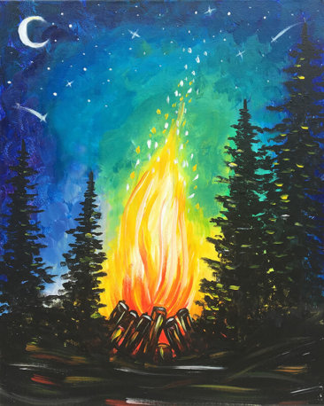 Campfire Painting Party