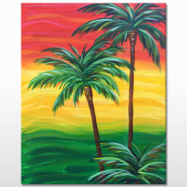 Rasta Palms Painting Event
