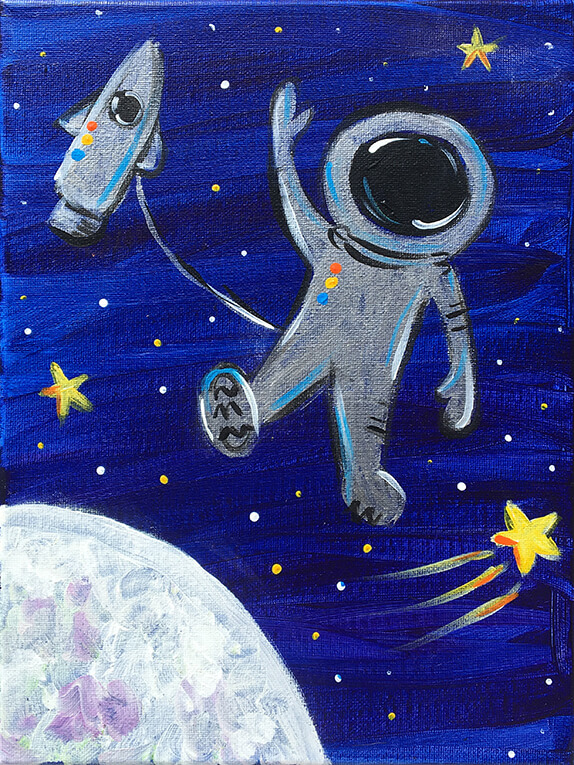 Space Walker Kids Painting Party