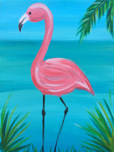 Tropical Flamingo Kids Painting Party
