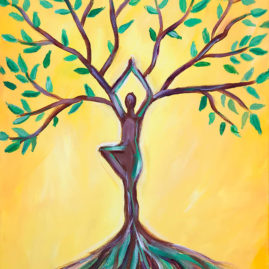 Growth - Tree Goddess Acrylic Painting