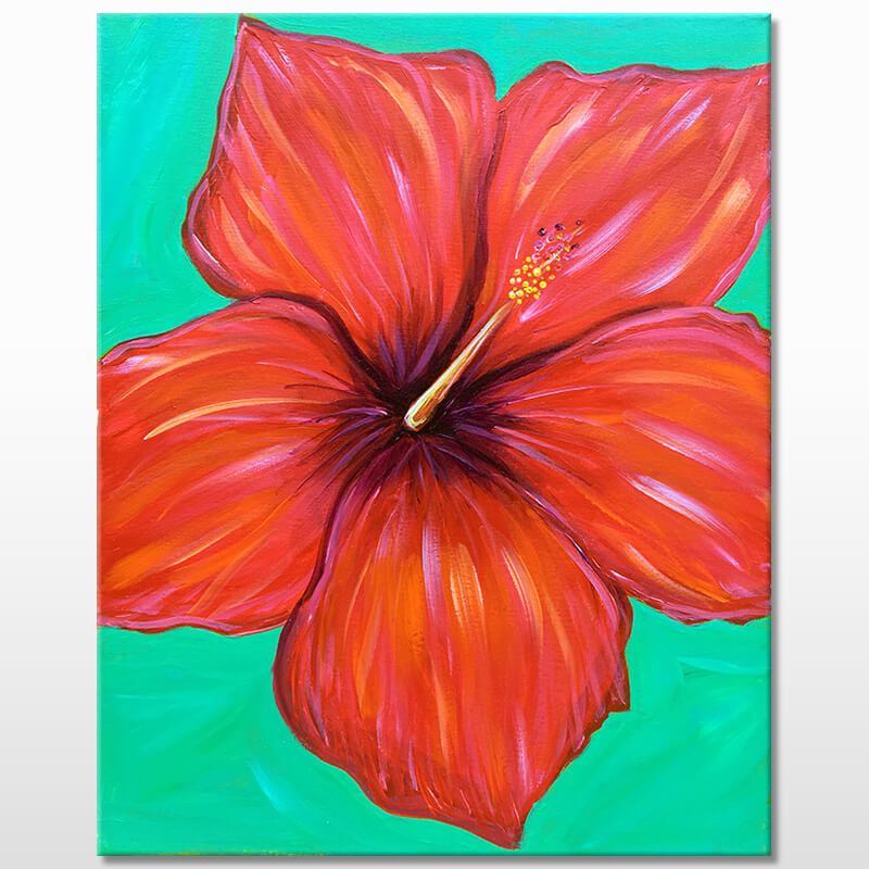 Hibiscus Rosa Painting Event