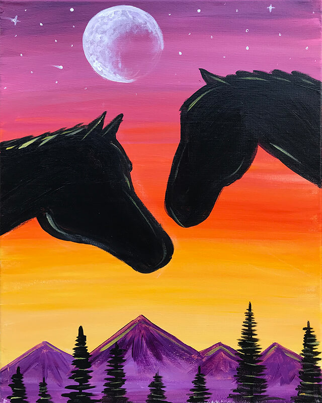 Spirit Riders Acrylic Painting