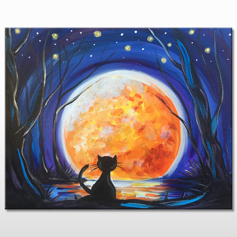 Moon Shadow Acrylic Painting Class
