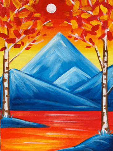 Autumn Lake Painting Party