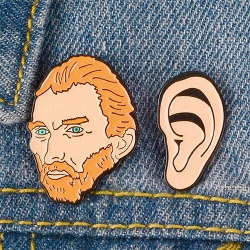 Van Gogh Enamel Pins Artist Brooches Van Gogh & Ear Lapel pin Brooches
