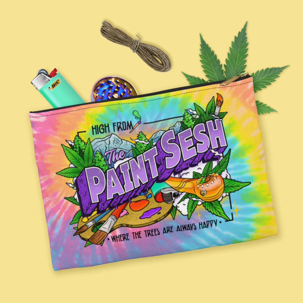 High From The Paint Sesh Tie Dye Accessory Pouch