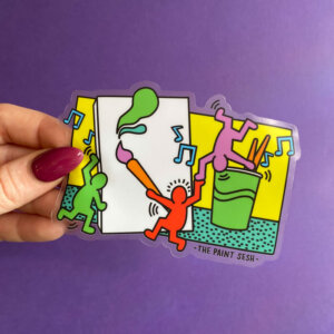 Keith Haring Inspired Paint Sesh Sticker