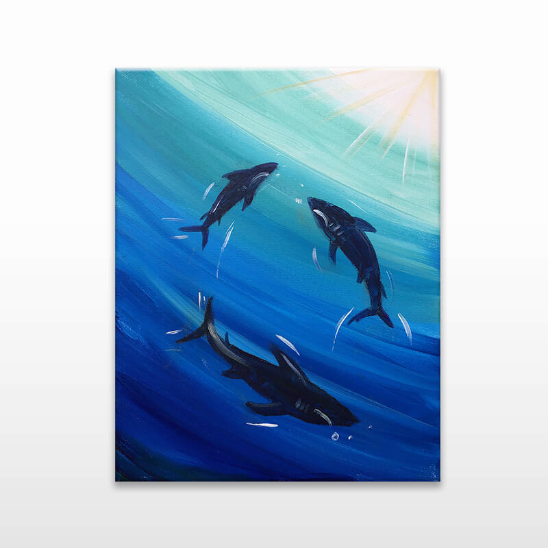 Sharkey Water Acrylic Painting Class