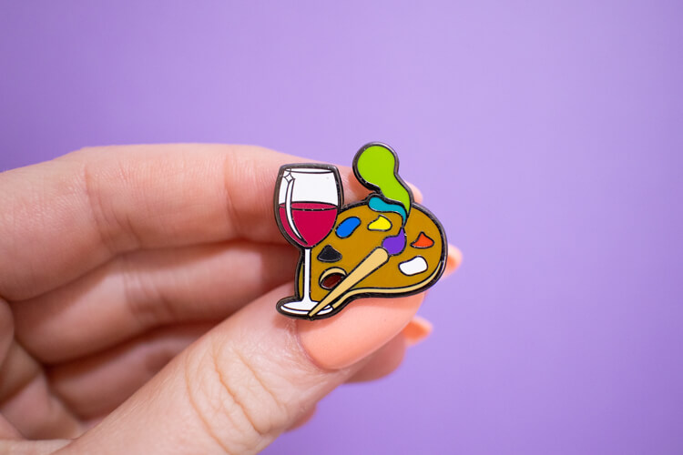 Paint and Sip Enamel Pin