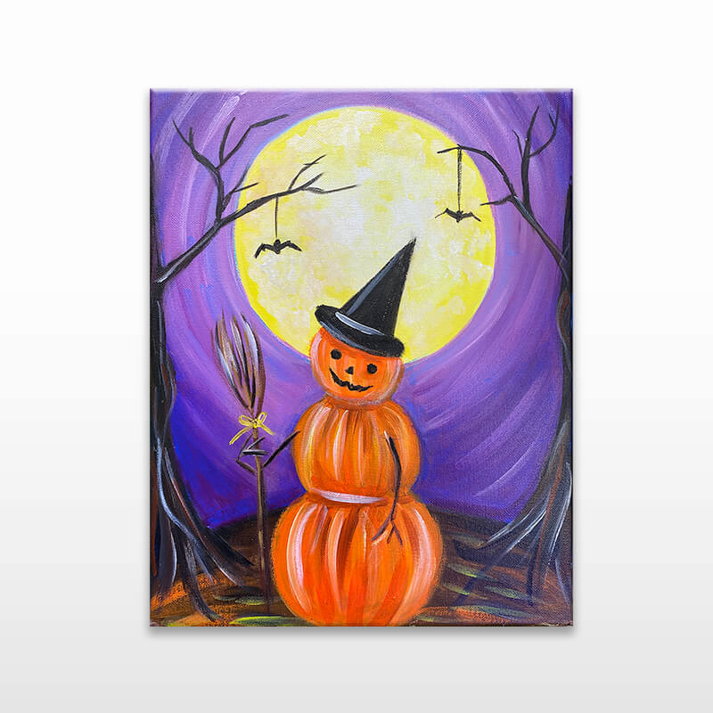 Pumpkinman Acrylic Painting