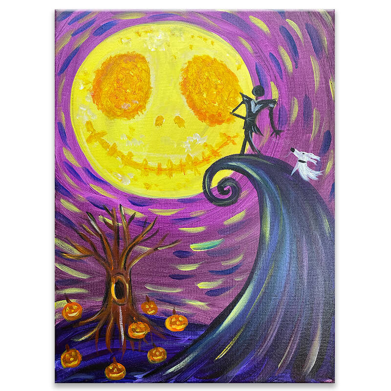 Online Painting Class - "This Is Halloween" (Virtual Paint Night