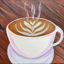 Café Late Acrylic Painting