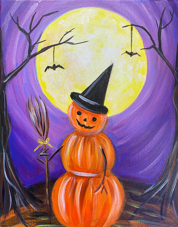 Pumpkinman Acrylic Painting