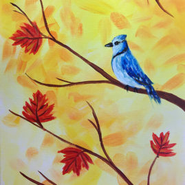 Fall Blue Jay Painting Class