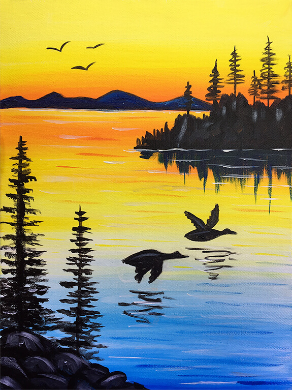 Sunset Flight Painting Class
