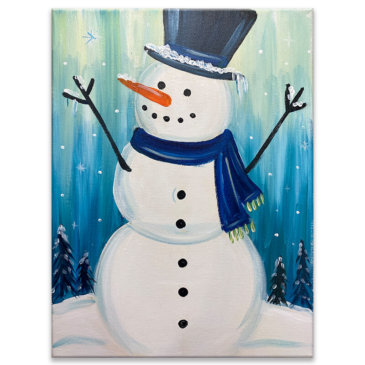 Arctic Snowman Painting Class with The Paint Sesh