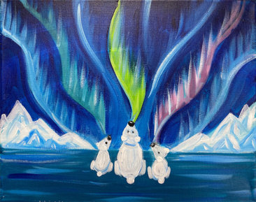 Arora Polar Bears Painting Party with The Paint Sesh