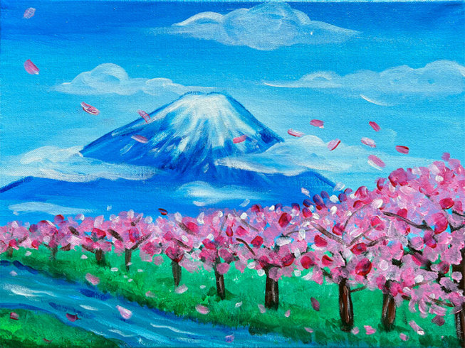 Mt. Fuji Painting Class with The Paint Sesh 