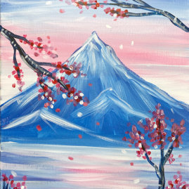 Winter Blossoms Paint Night with The Paint Sesh