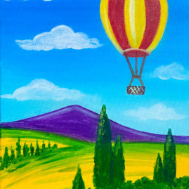 Air Balloon Valley Painting Class with The Paint Sesh