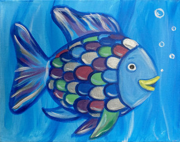 Rainbow Fish Acrylic On Canvas