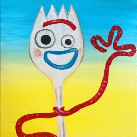 Forky Acrylic Painting