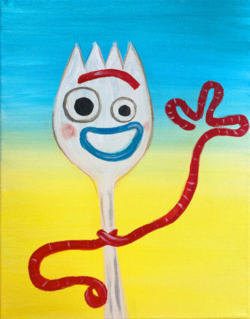 Forky Acrylic Painting