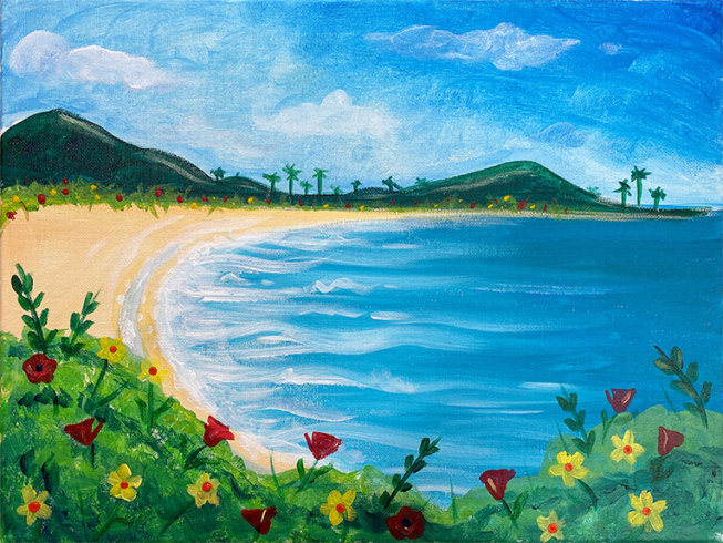 Tropical Paradise Acrylic on Canvas