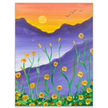 Wildflowers Acrylic Painting by The Paint Sesh