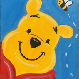 Honey Bear Acrylic Painting