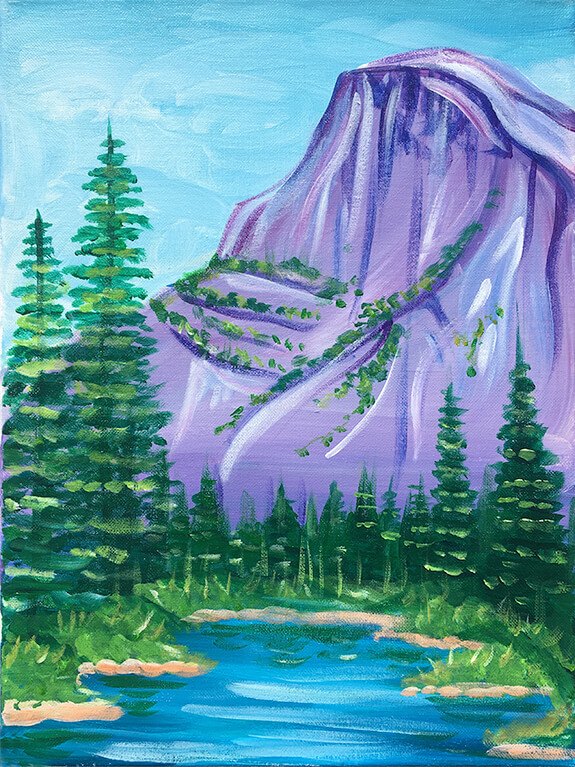Yosemite Acrylic Painting Class by The Paint Sesh