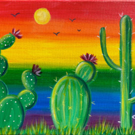 Pride Blooms Acrylic Painting Class