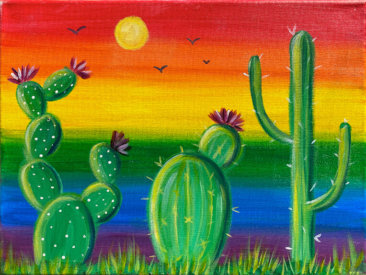 Pride Blooms Acrylic Painting Class