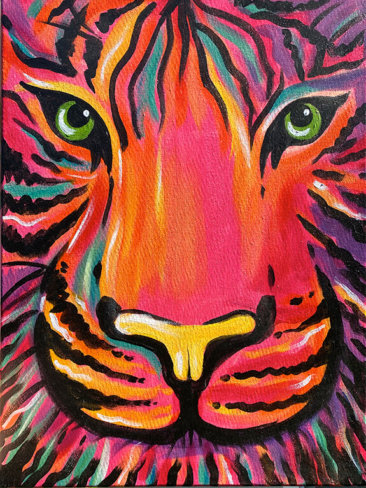 Vibrant Tiger Acrylic Painting Class