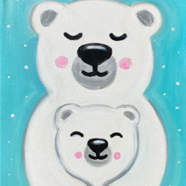 Polar Bear Love Kids Painting Class