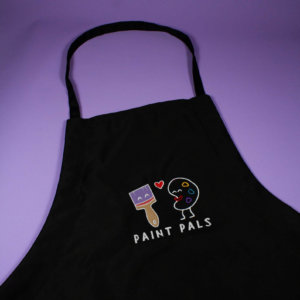 Paint Pals: Brush and Palette Embroidered Apron