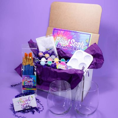 Wine Glass Paint and Sip Kit