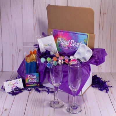 Champagne Flute Paint and Sip Kit
